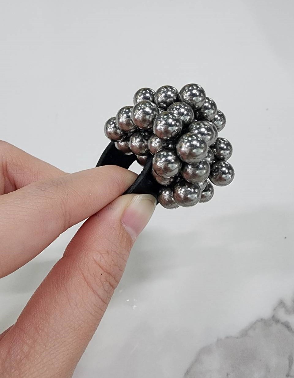 真牛皮強磁戒指- 強勁 穩定 精準 戶外 彈弓 磁鐵 吸鋼珠 