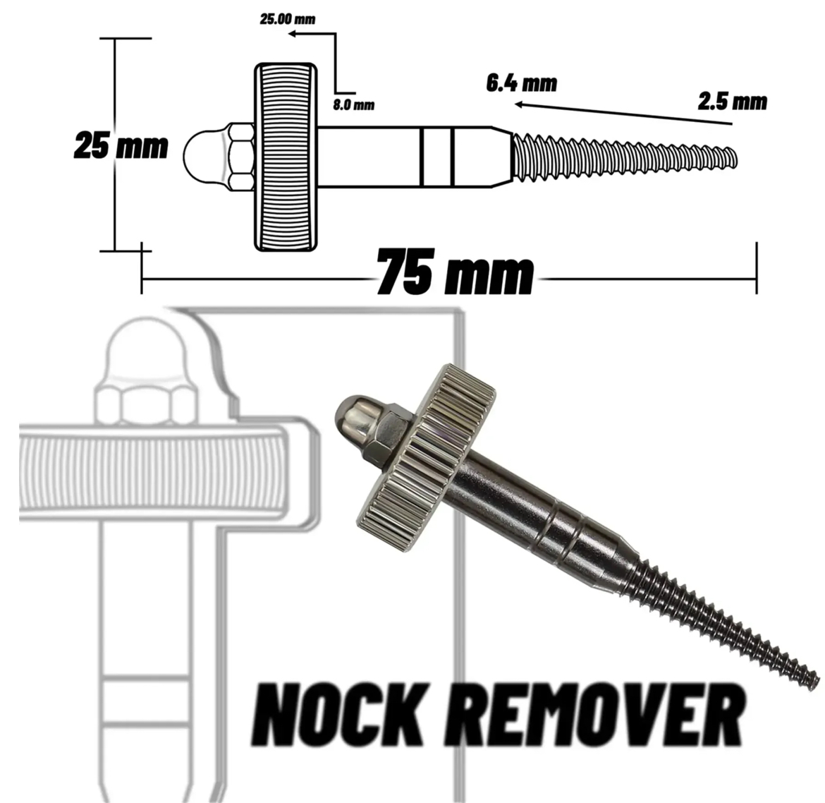 【弓城弓箭館】Nock Remover斷尾拔箭器-